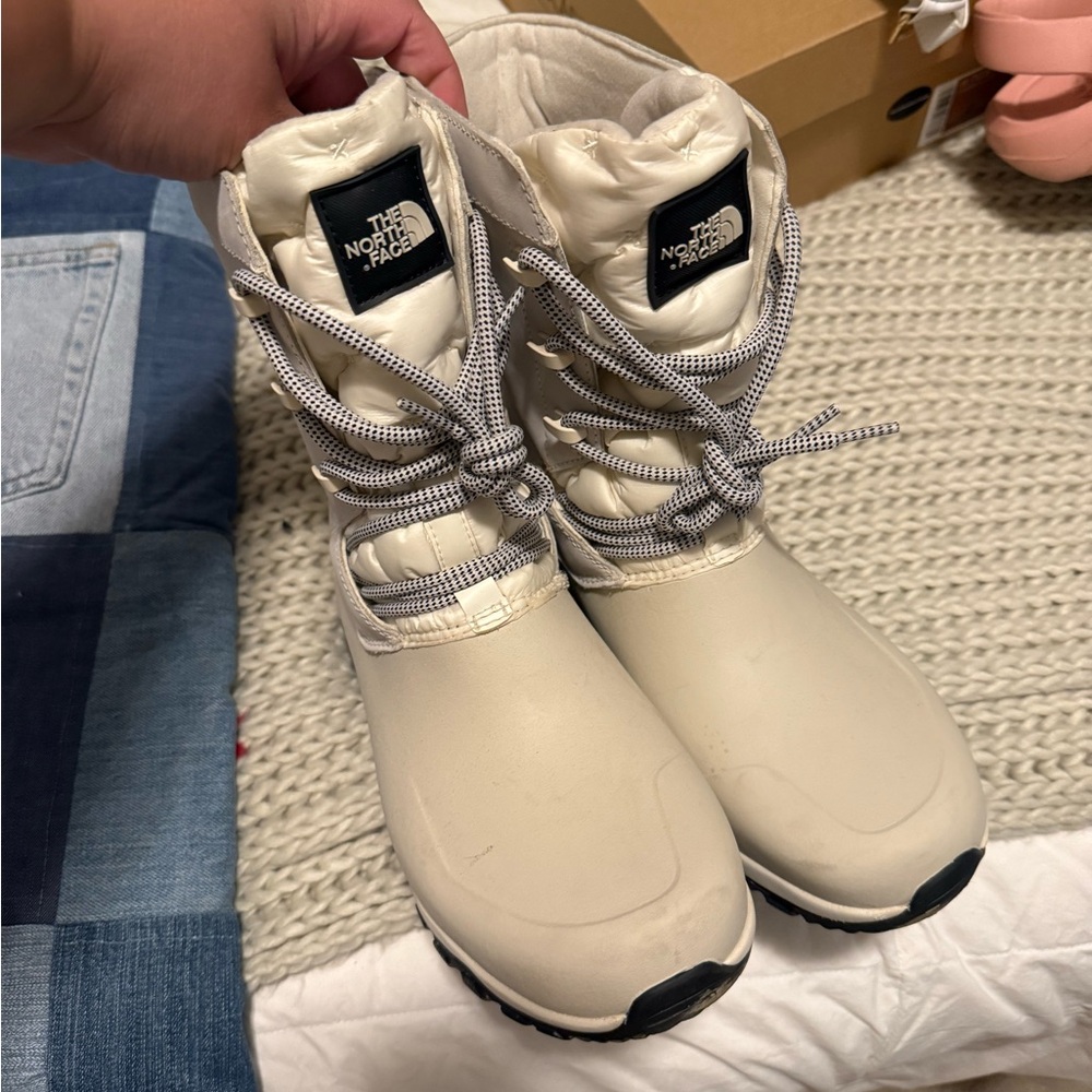 The North Face Cream Winter Boots